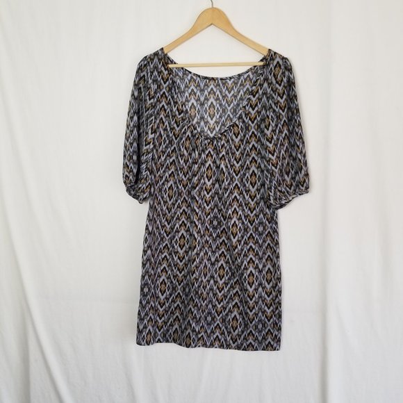 Fab'rik Boho 3/4 sleeve low back midi dress women's size Small (298) - Picture 6 of 6